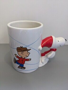 Peanuts Charlie Brown Christmas Mug With Snoopy Handle Teleflora 50 Year Edition